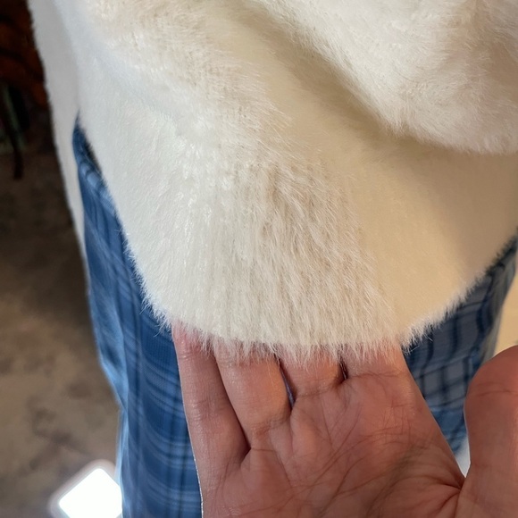 Sunday Best Fuzzy Mockneck Creme Sweater - Picture 6 of 8